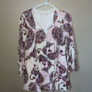 Altar’d State paisley floral boho hippie tunic babydoll mini dress size M